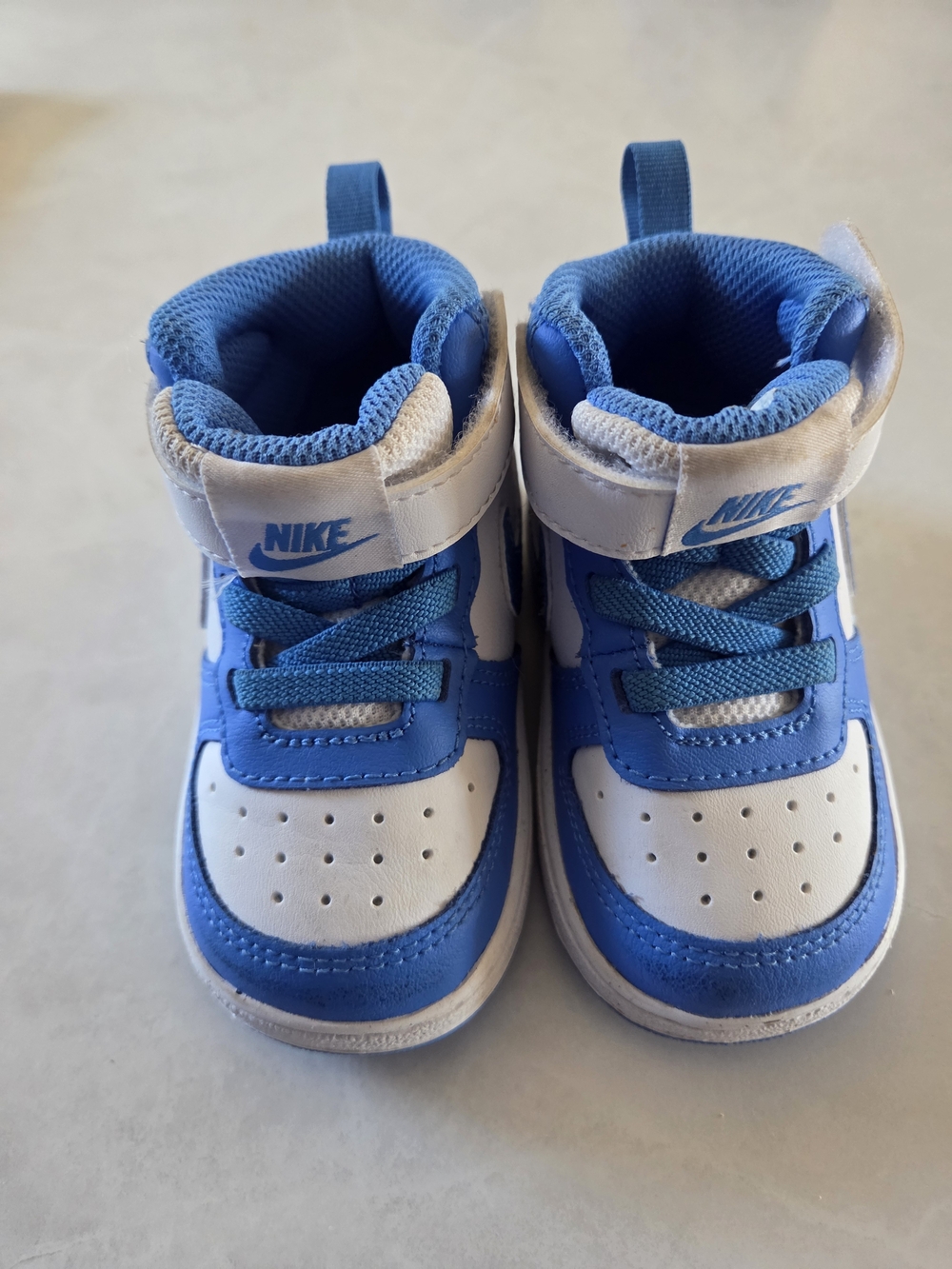 Nike Kids Blue and White High-Top Sneakers